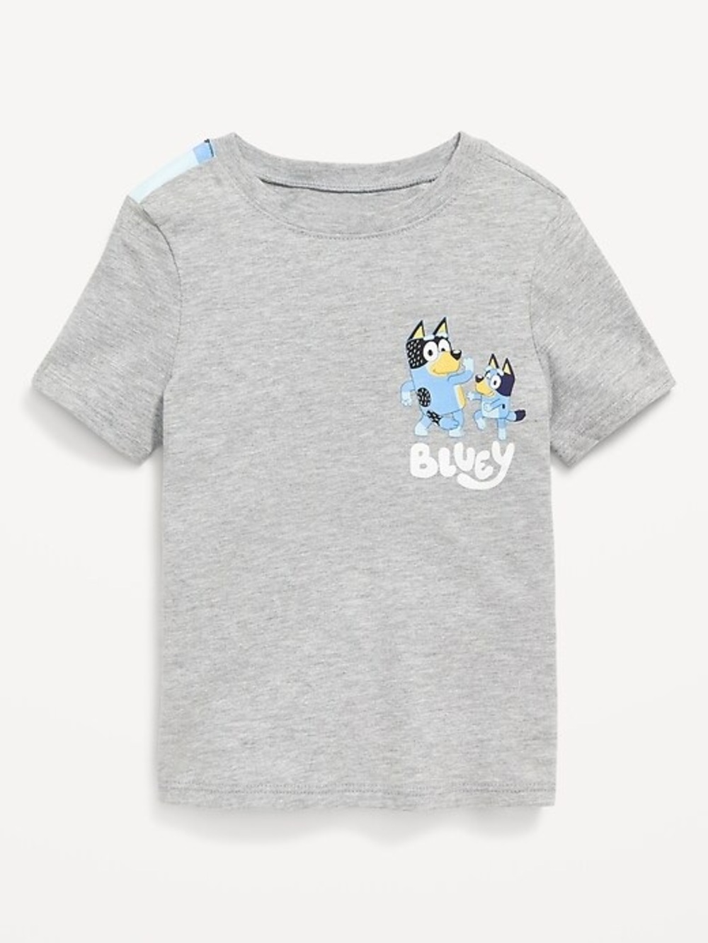 Bluey- Bandit & Bluey Kids' Short Sleeve Tee - Grey